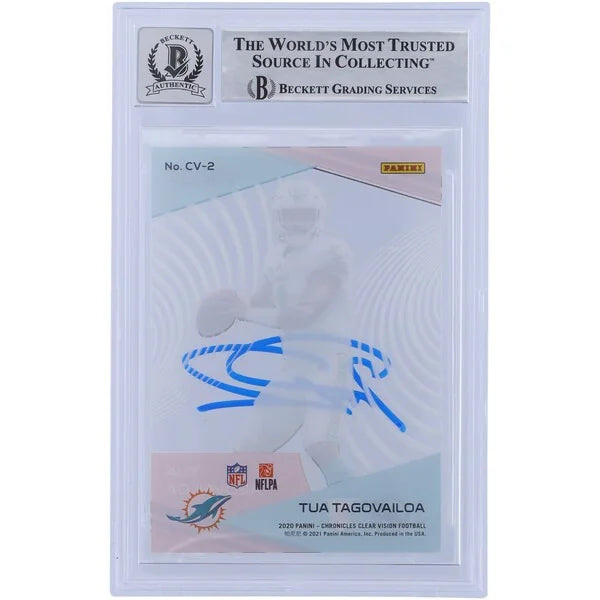 Tua Tagovailoa Signed 2020 Panini Clear Vision Rookies #CV-2 | Graded 9