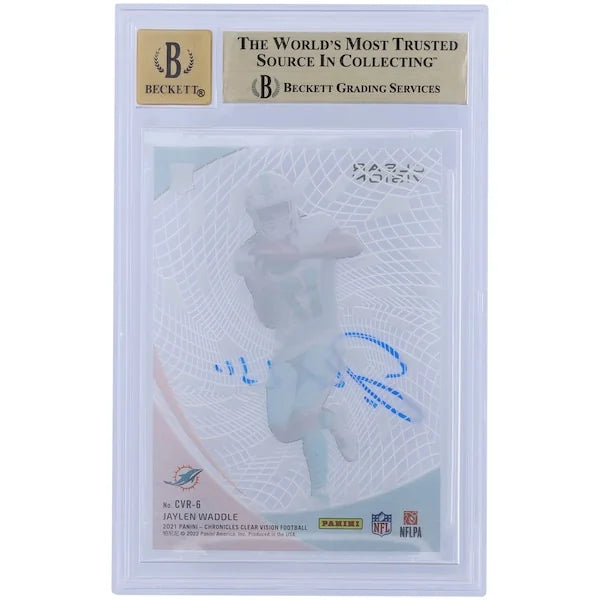 Jaylen Waddle Signed 2021 Panini Clear Vision Rookies #CVR-6 | Graded 9.5