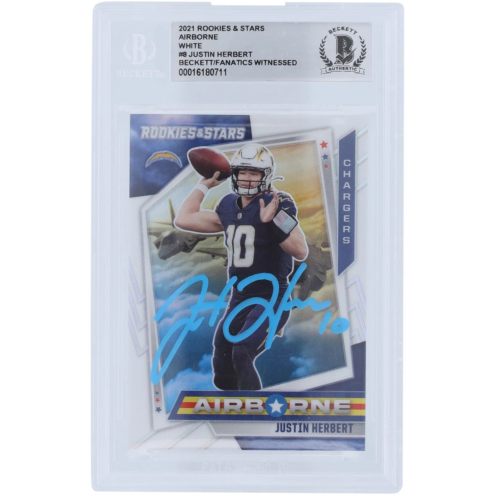 Justin Herbert Signed 2021 Panini Rookies & Stars Card | #73/149