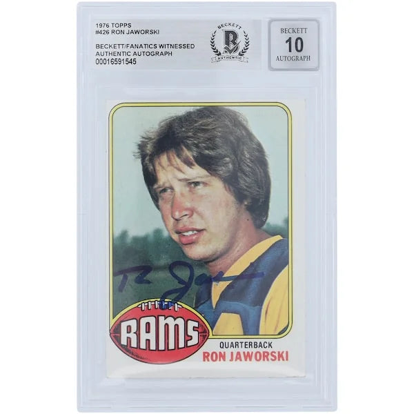 Ron Jaworski Signed 1976 Topps #426 Rookie Card | Graded 10