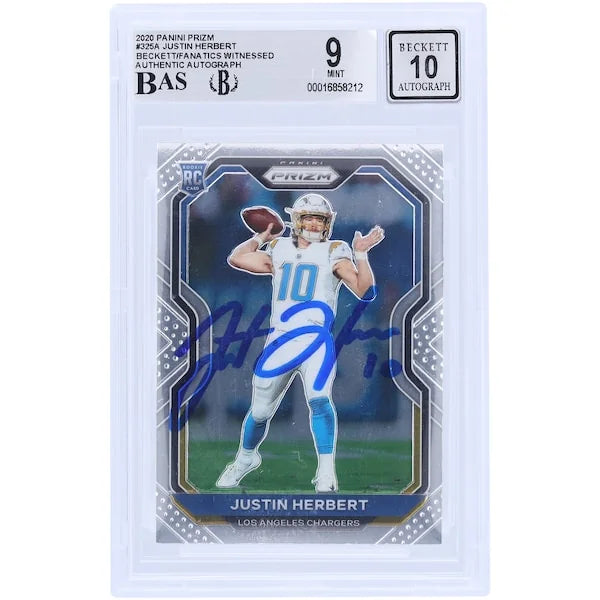 Justin Herbert Signed 2020 Panini Prizm #325 Rookie Card | Beckett Authenticated