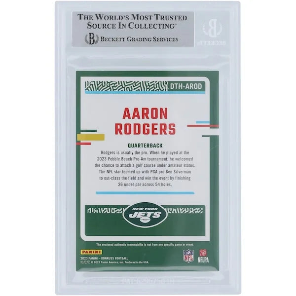 Aaron Rodgers Signed 2023 Panini Donruss Threads Relic Card | Beckett Authenticated