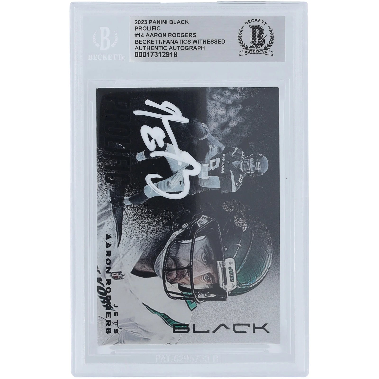 Aaron Rodgers Signed 2023 Panini Black Prolific Card #PC-14 | Beckett Authenticated