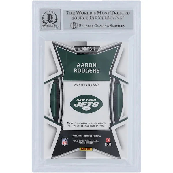 Aaron Rodgers Signed 2023 Panini Certified Materials Mirror Orange Etch Card | Graded 10