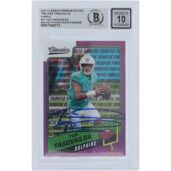 Tua Tagovailoa Signed 2021 Panini Classic Premium #67 Card | Graded 10