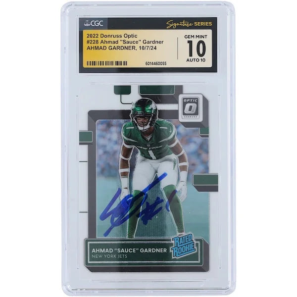 Ahmad Gardner Signed 2022 Panini Donruss Optic #228 Rookie Card | CGC 10