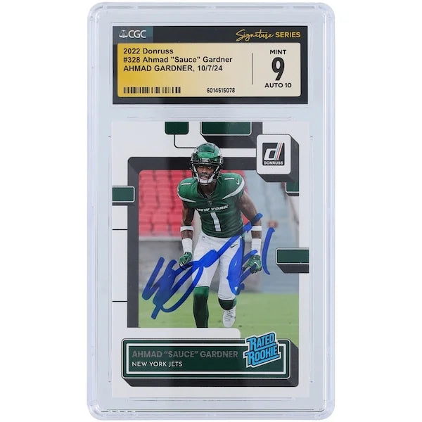 Ahmad Gardner Signed 2022 Panini Donruss #328 Rookie Card | CGC 9