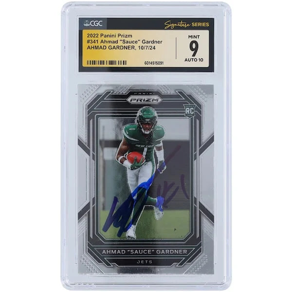 Ahmad Gardner Signed 2022 Panini Prizm #341 Rookie Card | CGC 9