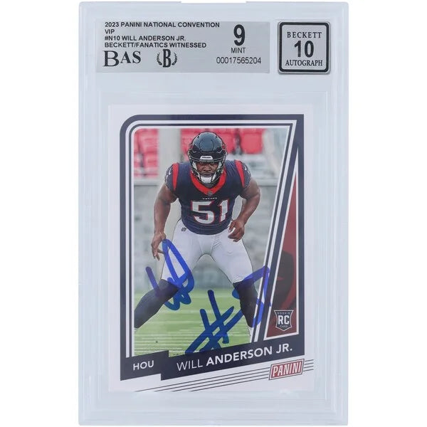 Will Anderson Jr Signed 2023 Panini National Convention VIP Rookie #N10 Card | Beckett Aut