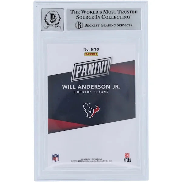 Will Anderson Jr Signed 2023 Panini National Convention VIP Rookie #N10 Card | Beckett Aut