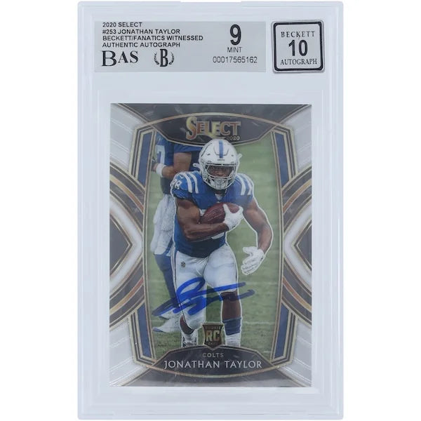 Jonathan Taylor Signed 2020 Panini Select #253 Rookie Card | Beckett 9