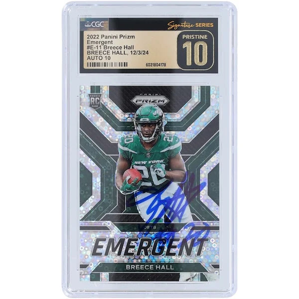 Breece Hall Signed 2022 Panini Prizm Emergent Rookie Card | CGC Authenticated