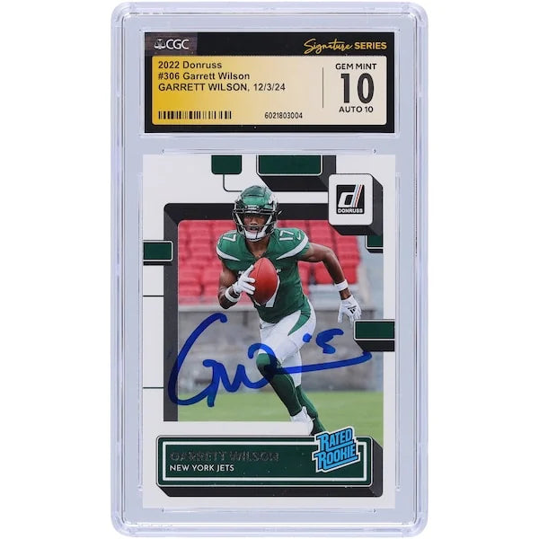 Garrett Wilson Signed 2022 Panini Donruss #306 Rookie Card | Jets
