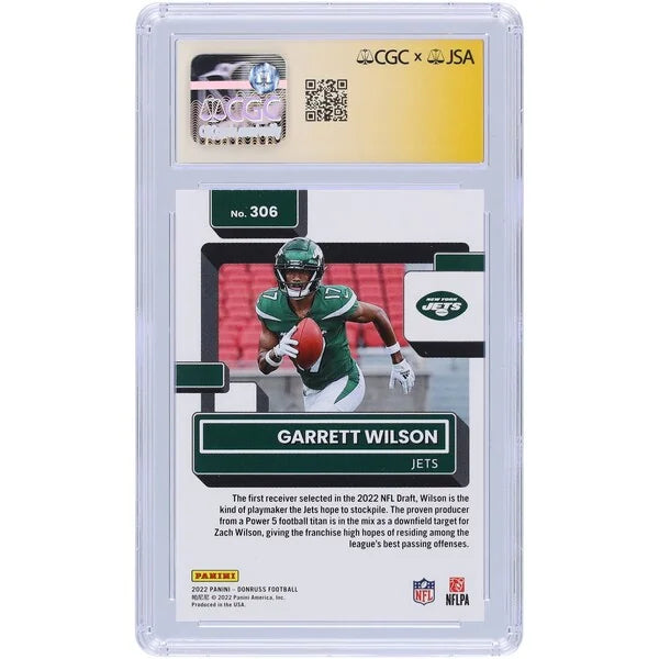 Garrett Wilson Signed 2022 Panini Donruss #306 Rookie Card | Jets