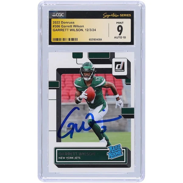 Garrett Wilson Signed 2022 Panini Donruss #306 Rookie Card | CGC 9