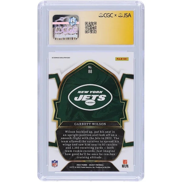 Garrett Wilson Signed 2022 Panini Select #88 Rookie Card | CGC 9