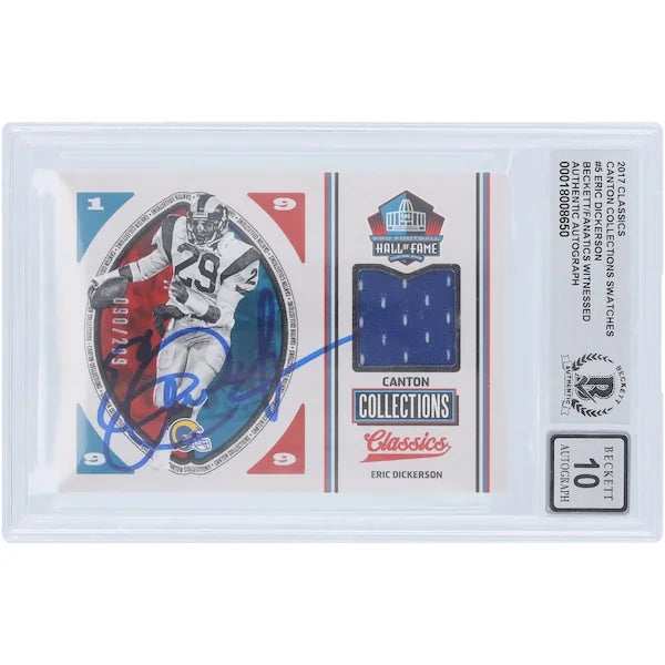 Eric Dickerson Signed 2017 Panini Classics Canton Collection Card | Graded 10