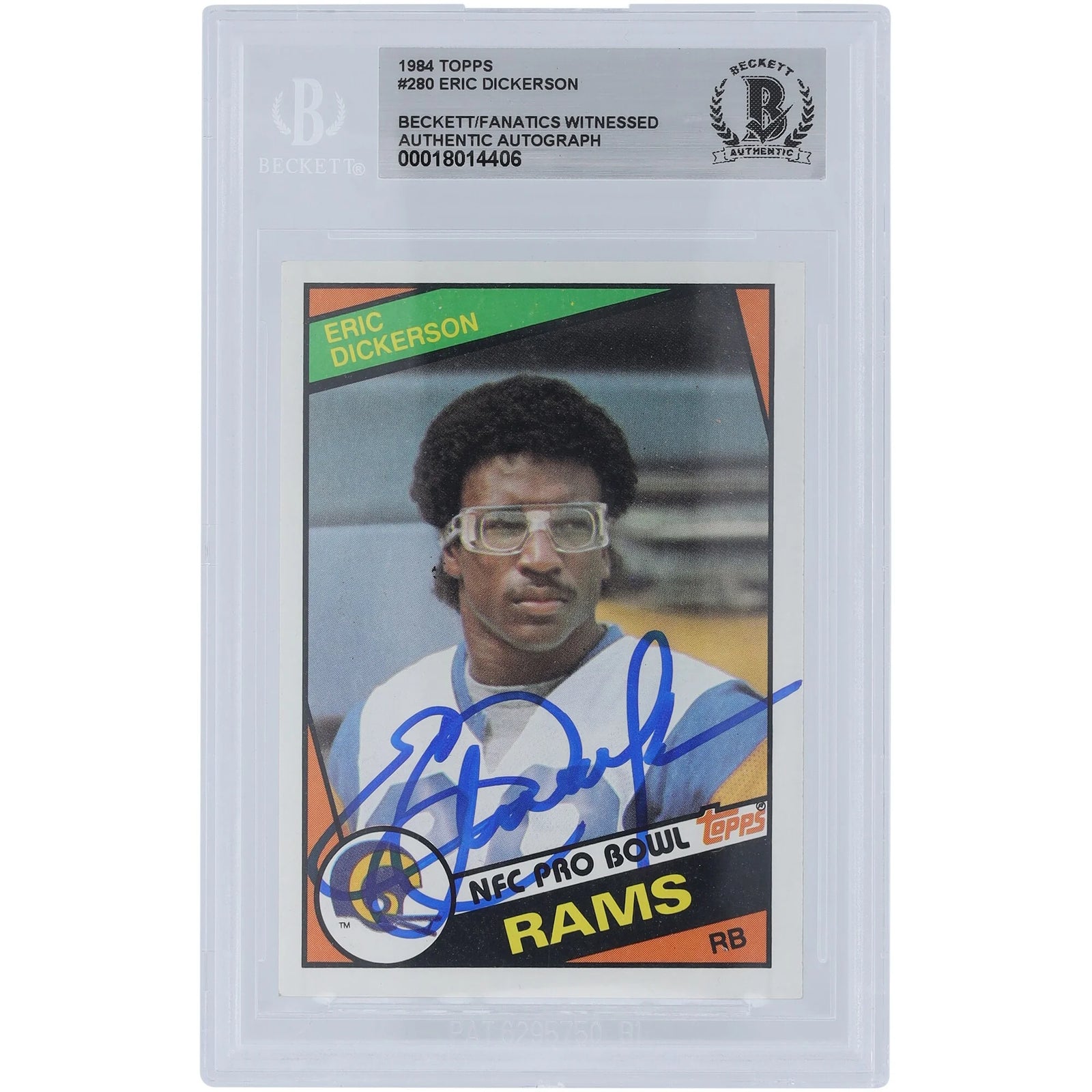 Eric Dickerson Signed 1984 Topps #280 Rookie Card | Rams