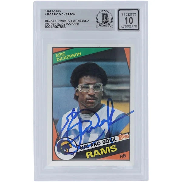 Eric Dickerson Signed 1984 Topps #280 Rookie Card | Graded 10