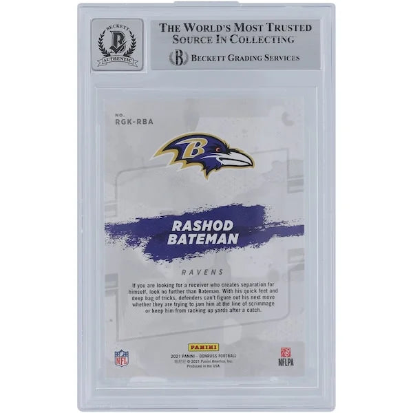 Rashod Bateman Signed 2021 Panini Donruss Gridiron Kings Rookie Card | BGS 9