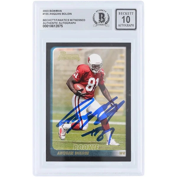Anquan Boldin Signed 2003 Bowman #155 Rookie Card | Graded 10