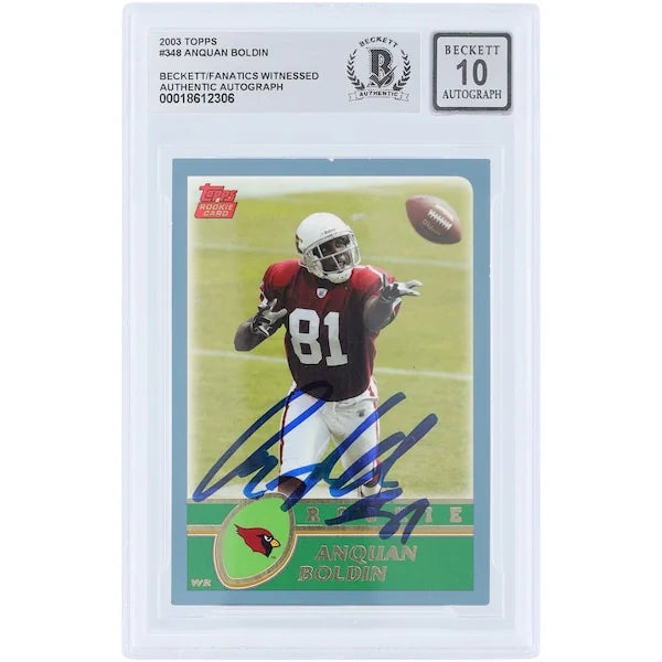 Anquan Boldin Signed 2003 Topps #348 Rookie Card | Graded 10