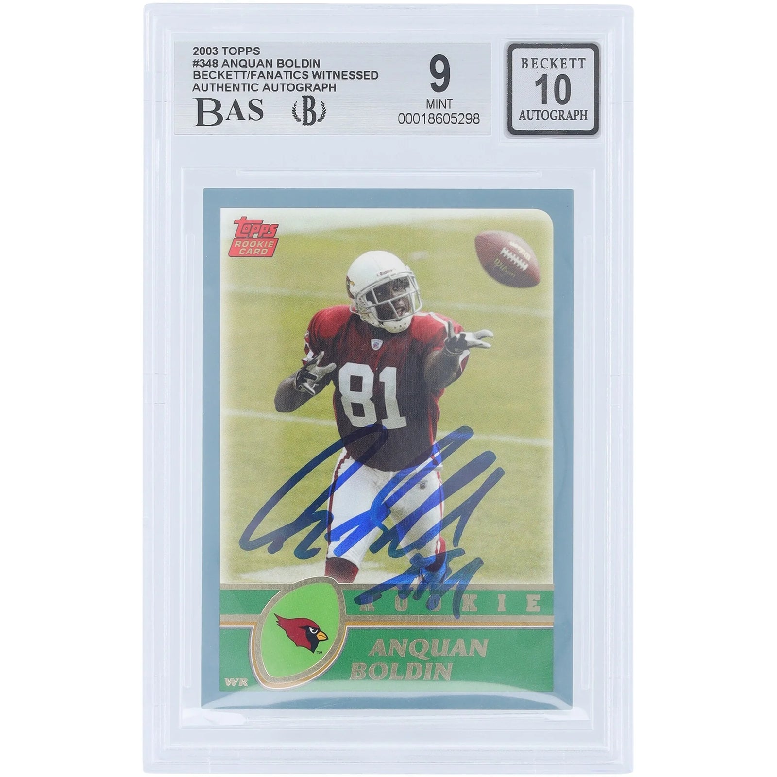 Anquan Boldin Signed 2003 Topps #348 Rookie Card | Beckett Authenticated