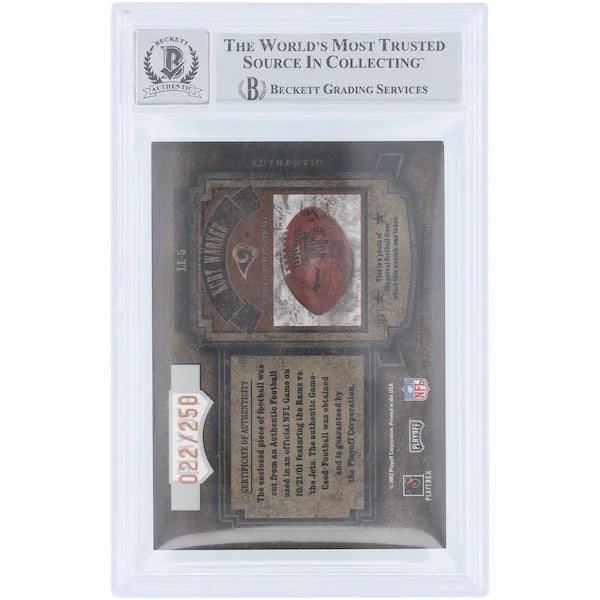 Kurt Warner Signed 2003 Playoff Hogg Heaven Football Relic | Graded 10