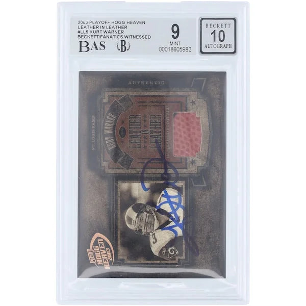 Kurt Warner Signed 2003 Playoff Hogg Heaven Relic Card | #LL-5 #/250