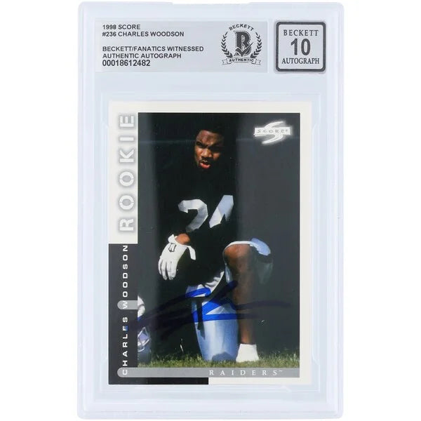 Charles Woodson Signed 1998 Pinnacle Score #236 Rookie Card | Graded 10