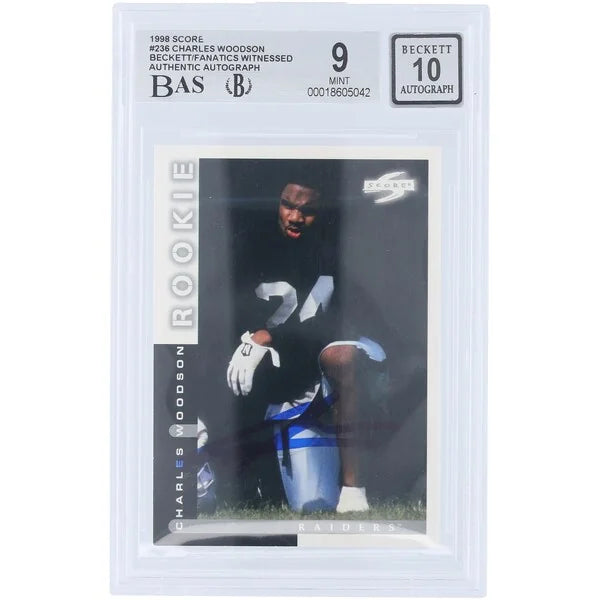 Charles Woodson Signed 1998 Pinnacle Score #236 Rookie Card | Graded 9