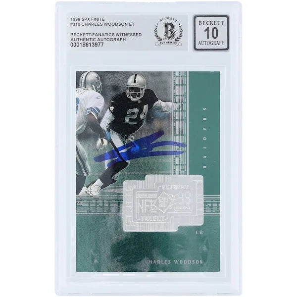 Charles Woodson Signed 1998 Upper Deck SPx Finite #310 Rookie Card | Graded 10