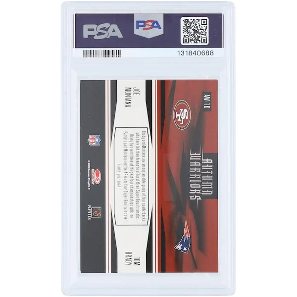 Joe Montana & Tom Brady Signed 2005 Donruss Zenith Autumn Warriors Card | PSA Authenticate