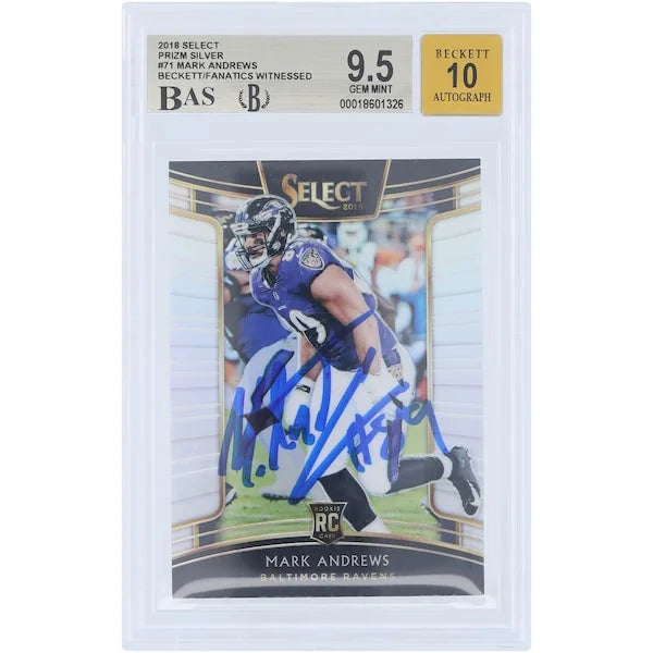 Mark Andrews Signed 2018 Panini Select Silver Prizm #71 Rookie Card | BGS 9.5