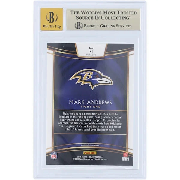 Mark Andrews Signed 2018 Panini Select Silver Prizm #71 Rookie Card | BGS 9.5