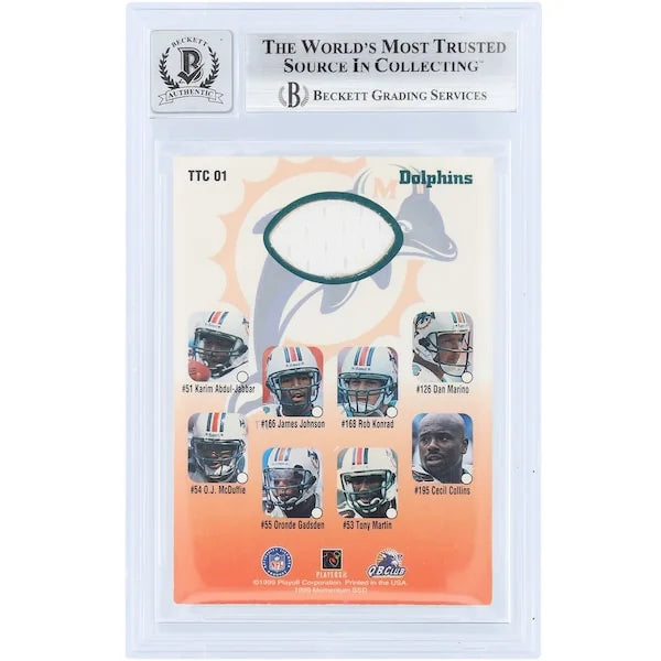 Dan Marino Signed 1999 Playoff Momentum Card | Beckett Graded 10