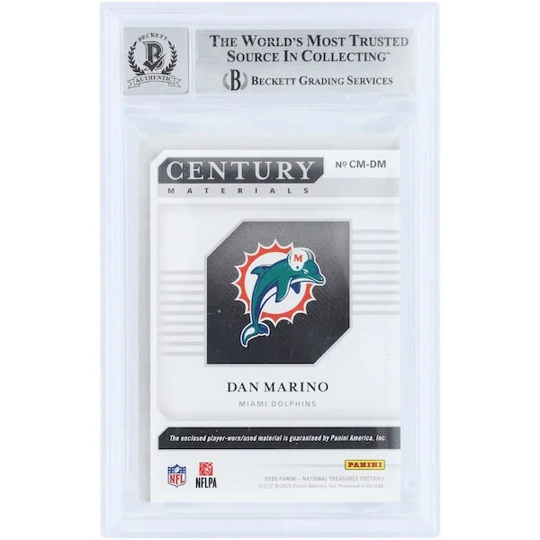 Dan Marino Signed 2020 Panini National Treasures Jersey Relic | Graded 10