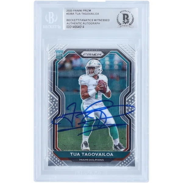 Tua Tagovailoa Signed 2020 Panini Prizm #339 Rookie Card | Beckett Authenticated