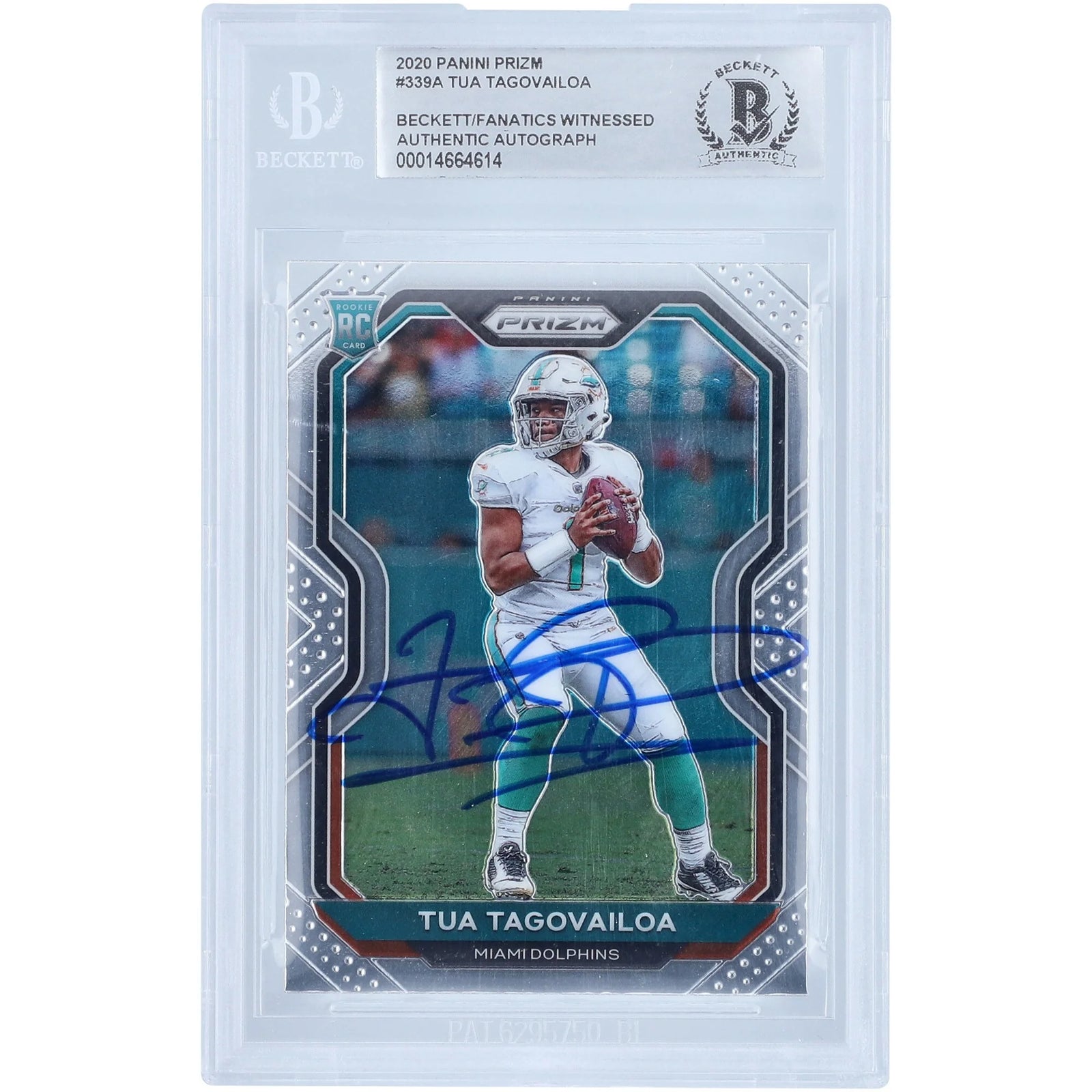 Tua Tagovailoa Signed 2020 Panini Prizm #339 Rookie Card | Beckett Authenticated