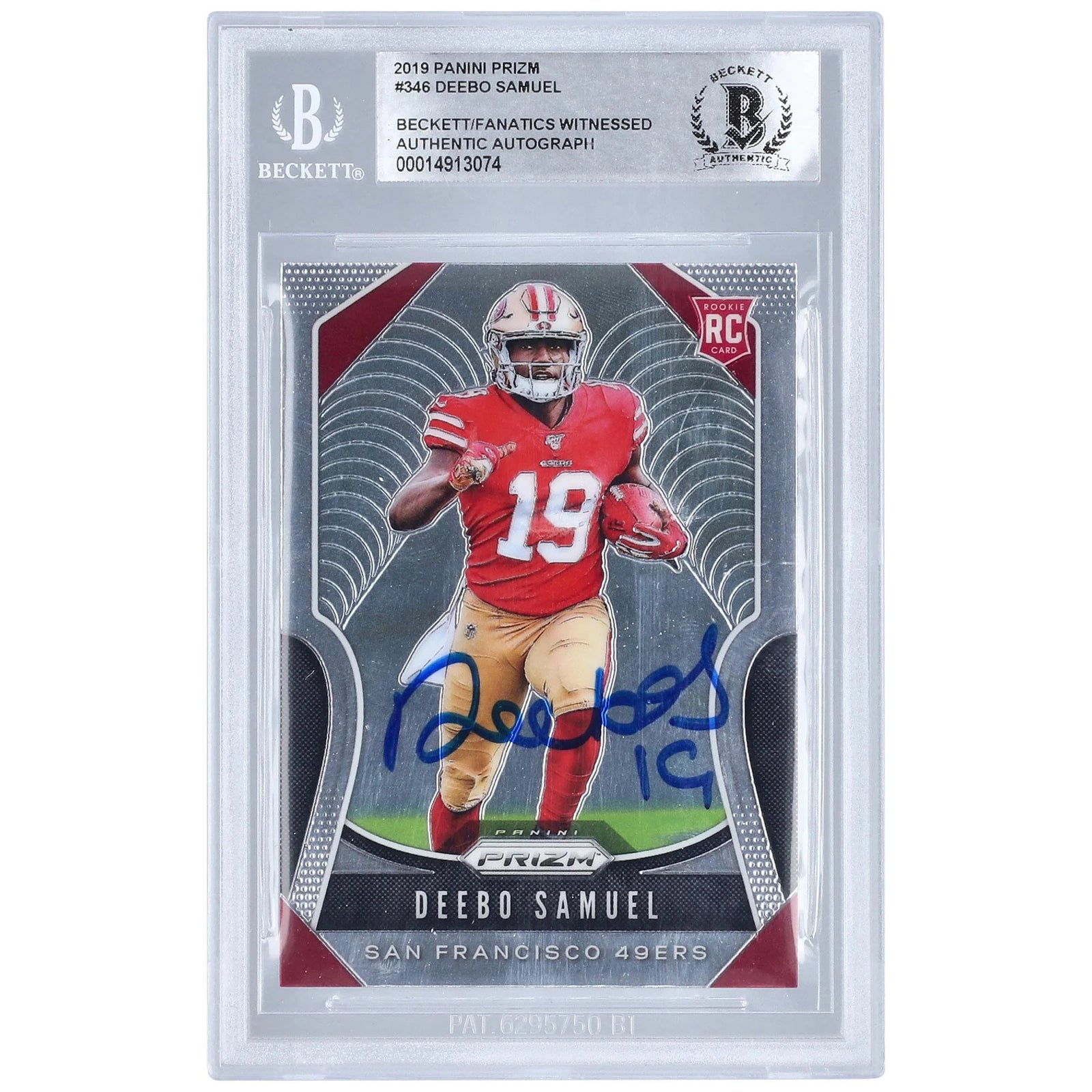 Deebo Samuel Signed 2019 Panini Prizm #346 Rookie Card | Beckett Authenticated