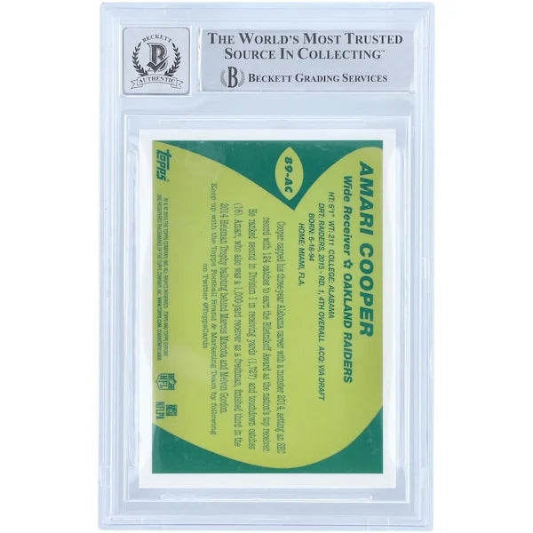 Amari Cooper Signed 2015 Topps Chrome 1989 Super Rookies #89-AC | BGS 10 Rookie Card