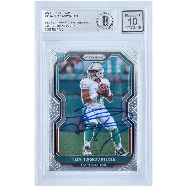 Tua Tagovailoa Signed 2020 Panini Prizm #339 Rookie Card | BGS 10
