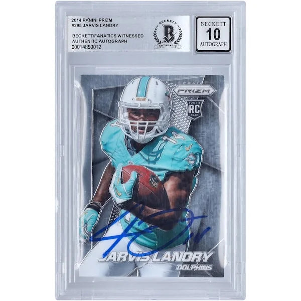 Jarvis Landry Signed 2014 Panini Prizm #295 Rookie Card | BGS 10