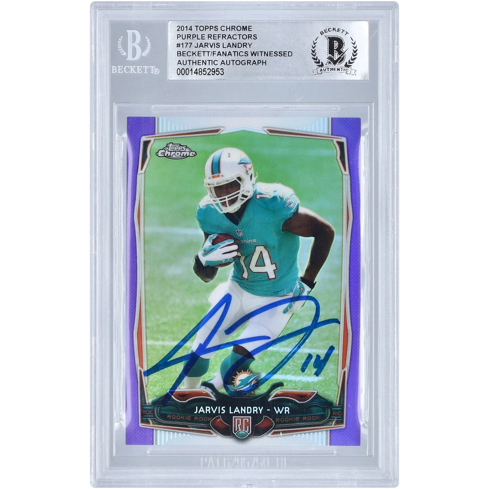 Jarvis Landry Signed 2014 Topps Chrome Purple Refractor #177 | Rookie Card