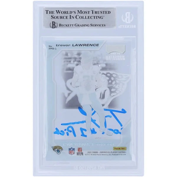 Trevor Lawrence Signed 2021 Panini Chronicles Playoff Momentum Rookie Card | #1 Pick Inscr