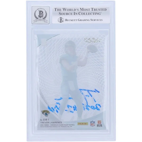 Trevor Lawrence Signed 2021 Panini Chronicles Clear Vision Rookie #1 Card | BGS 10 with In