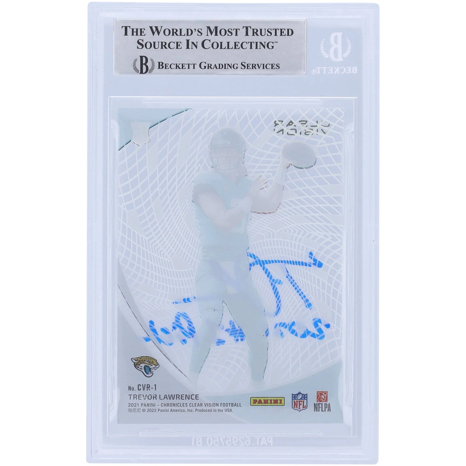 Trevor Lawrence Signed 2021 Panini Chronicles Clear Vision #CVR-1 | 2021 #1 Pick Inscripti
