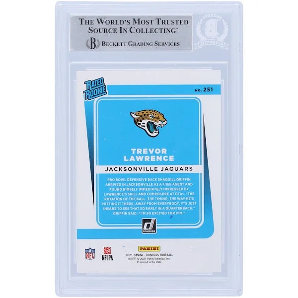 Trevor Lawrence Signed 2021 Panini Donruss Rated Rookie #251 | Inscribed 2021 #1 Pick