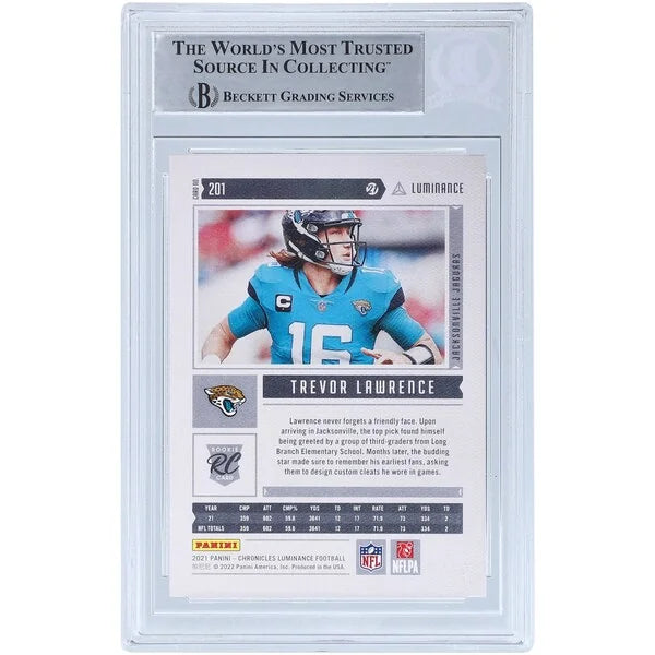 Trevor Lawrence Signed 2021 Panini Chronicles Luminance Rookie Card | #1 Pick Inscription