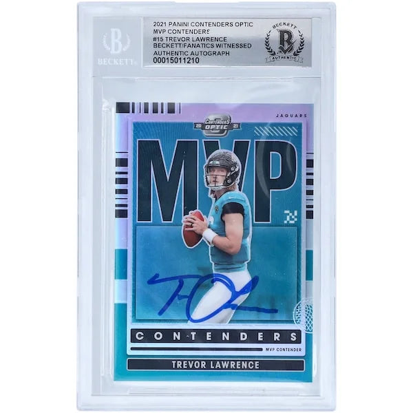 Trevor Lawrence Signed 2021 Panini MVP Contenders Optic Rookie Card | Beckett Graded